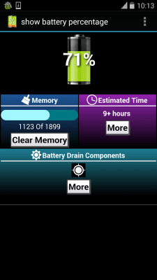 Capture d'écran de l'application show battery percentage - #2