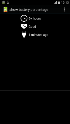 Capture d'écran de l'application show battery percentage - #4