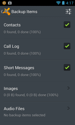 Capture d'écran de l'application Avast Mobile Backup & Restore - #4