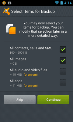 Capture d'écran de l'application Avast Mobile Backup & Restore - #7