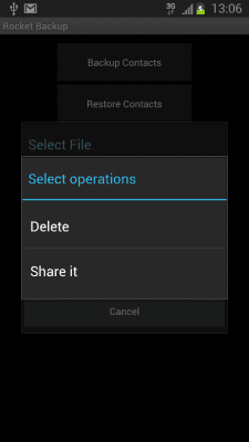 Capture d'écran de l'application Rocket Backup (SMS&Contacts) - #5