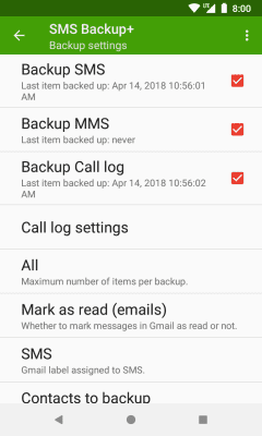 Capture d'écran de l'application SMS Backup + - #2