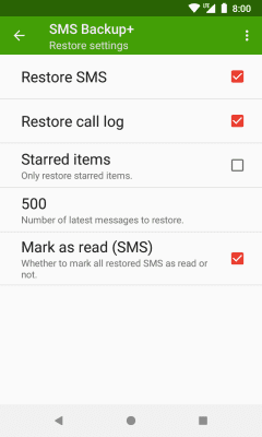 Capture d'écran de l'application SMS Backup + - #3