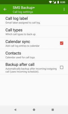 Capture d'écran de l'application SMS Backup + - #4