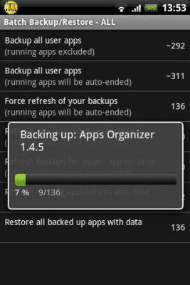 Capture d'écran de l'application Titanium Backup (root) - #2