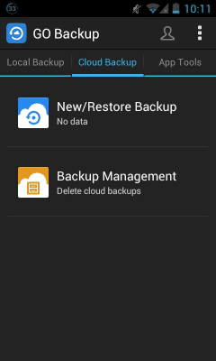 Capture d'écran de l'application GO Backup Pro - #4