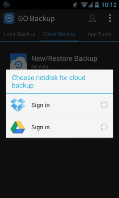 Capture d'écran de l'application GO Backup Pro - #5