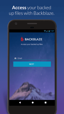 Capture d'écran de l'application Backblaze - #1