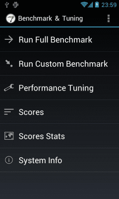 Capture d'écran de l'application Benchmark & Tuning (Full) - #1