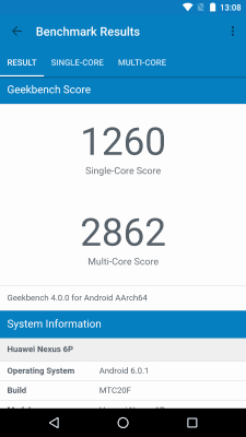 Capture d'écran de l'application Geekbench 4 - #3