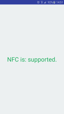 Capture d'écran de l'application NFC Enabled? - #1