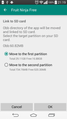 Capture d'écran de l'application Link2SD - #6
