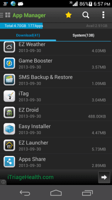 Capture d'écran de l'application App2SD & App Manager - #5