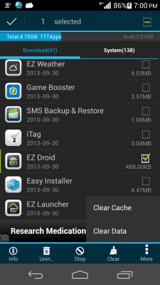 Capture d'écran de l'application App2SD & App Manager - #7