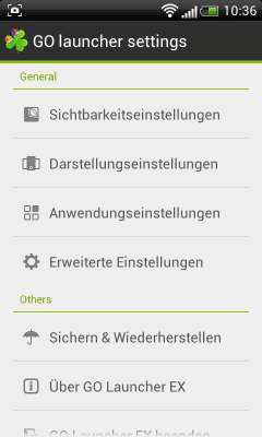 Capture d'écran de l'application GO LauncherEX German language - #2