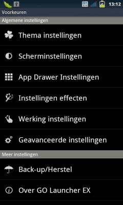 Capture d'écran de l'application GO LauncherEX Dutch langpack - #2