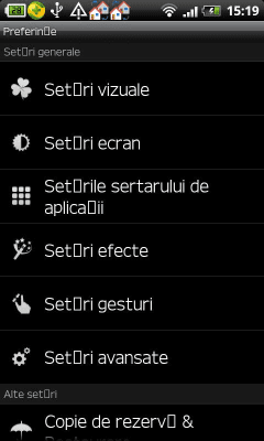 Capture d'écran de l'application GO LauncherEX Romanian language - #2