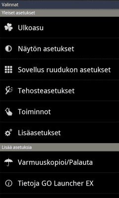 Capture d'écran de l'application GO LauncherEX Finland language - #2