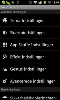 Capture d'écran de l'application GO LauncherEX Danish language - #2