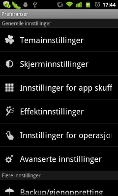 Capture d'écran de l'application GO LauncherEX Norwegian language - #2
