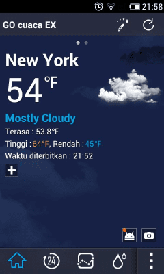 Capture d'écran de l'application Bahasa Indonesian GOWeatherEX - #1