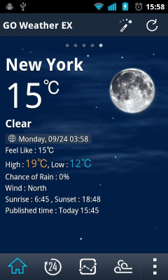 Capture d'écran de l'application Portugal Language GOWeatherEX - #3