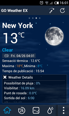 Capture d'écran de l'application Catalan Language GOWeatherEX - #1