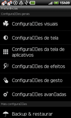 Capture d'écran de l'application GO LauncherEX Portuguese language - #2
