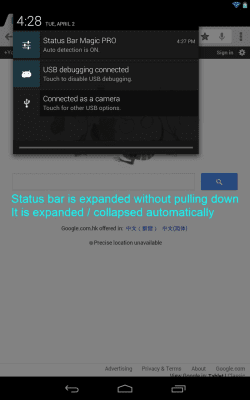 Capture d'écran de l'application Barre d'état magique - #3