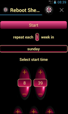 Capture d'écran de l'application Réinitialisation à l'heure prévue - #3