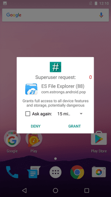 Capture d'écran de l'application SuperSU - #1