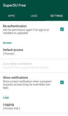 Capture d'écran de l'application SuperSU - #5