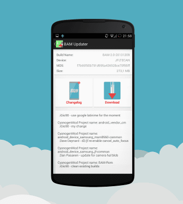 Capture d'écran de l'application BAM Updater - #3