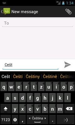 Capture d'écran de l'application Hacker's Keyboard Czech dictionary - #1