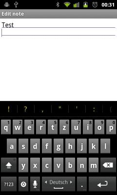 Capture d'écran de l'application Hacker's Keyboard German dictionary - #2