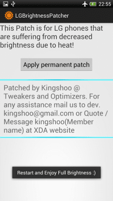 Capture d'écran de l'application Brightness Patcher - #2