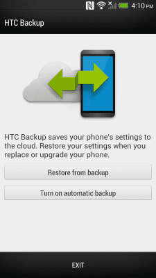 Capture d'écran de l'application HTC Backup - #1