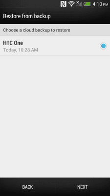Capture d'écran de l'application HTC Backup - #4