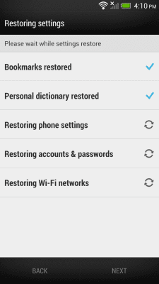 Capture d'écran de l'application HTC Backup - #5