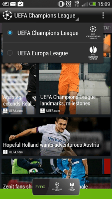 Capture d'écran de l'application HTC FootballFeed - #2