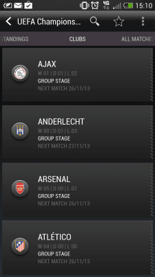 Capture d'écran de l'application HTC FootballFeed - #3