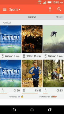 Capture d'écran de l'application HTC Sense TV - #3