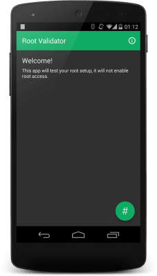 Capture d'écran de l'application Root Validator - #1