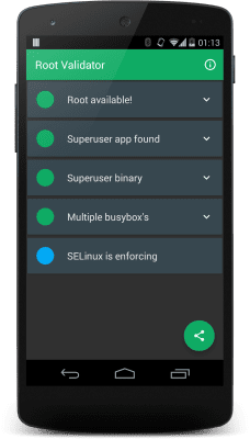 Capture d'écran de l'application Root Validator - #5