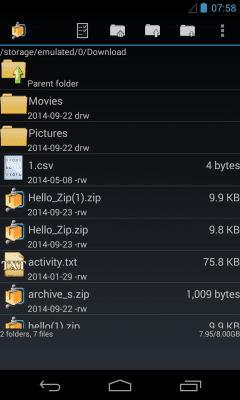 Capture d'écran de l'application AndroZip File Manager - #2