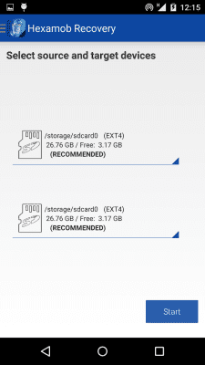 Capture d'écran de l'application Hexamob Recovery Lite *ROOT* - #1