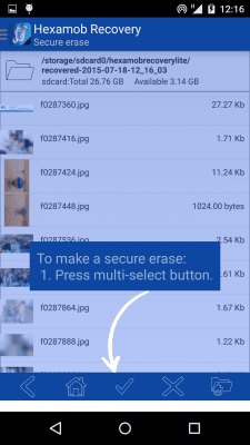 Capture d'écran de l'application Hexamob Recovery Lite *ROOT* - #5