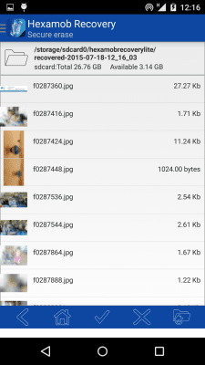 Capture d'écran de l'application Hexamob Recovery Lite *ROOT* - #6