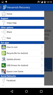Capture d'écran de l'application Hexamob Recovery Lite *ROOT* - #7