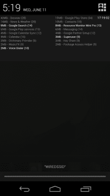 Capture d'écran de l'application Mini moniteur de ressources - #3
